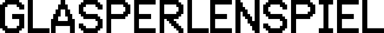GLASPERLENSPIEL Wortmarke schwarz